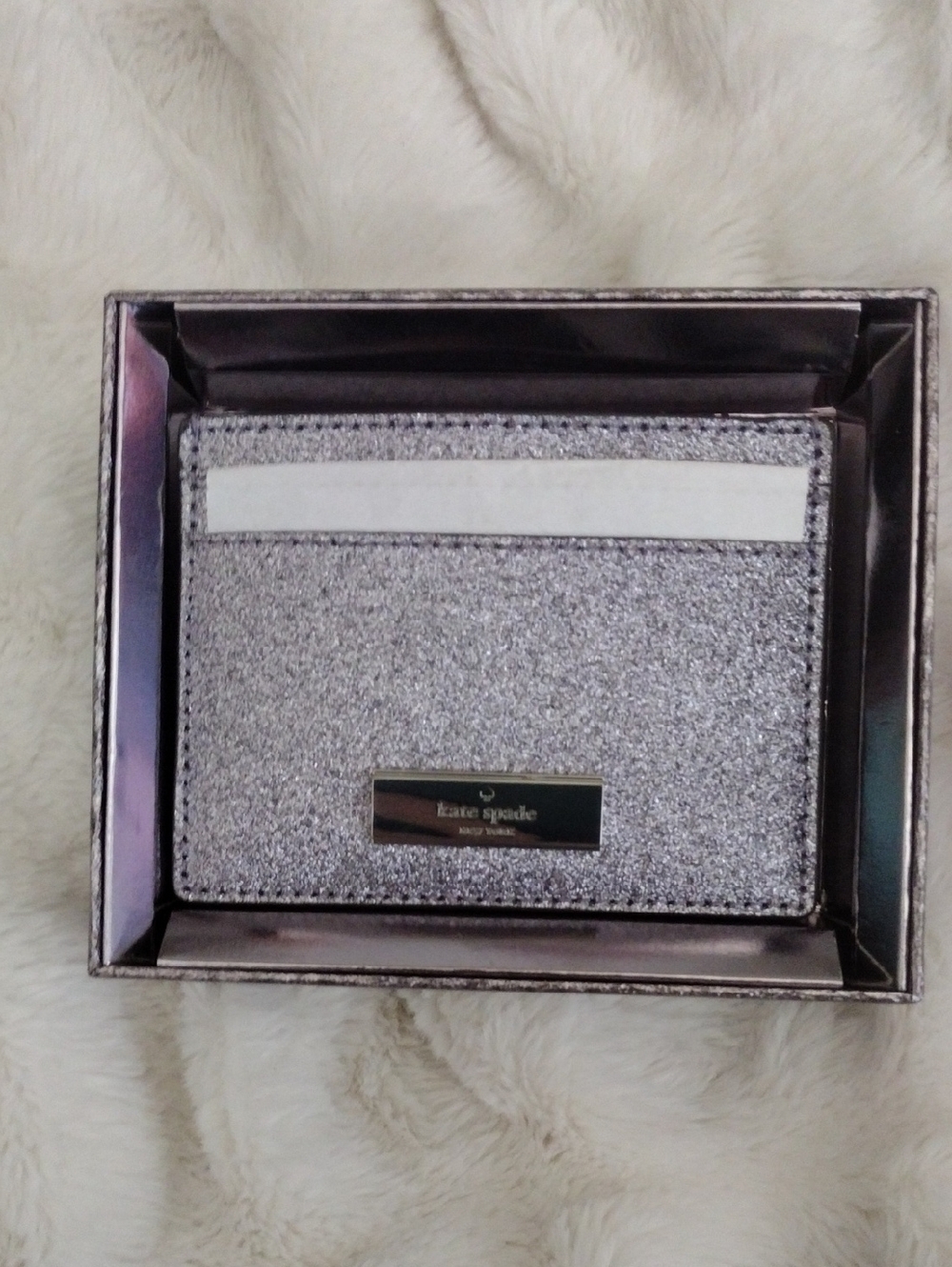 Kate Spade Glittering Silver Card Holder